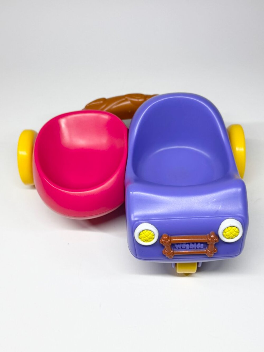 Playskool WEEBLES Go Cart Motorcycle Sidecar Purple Pink Car Hasbro 2009